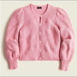 Jcrew Pink Alpaca Wool Cardigan